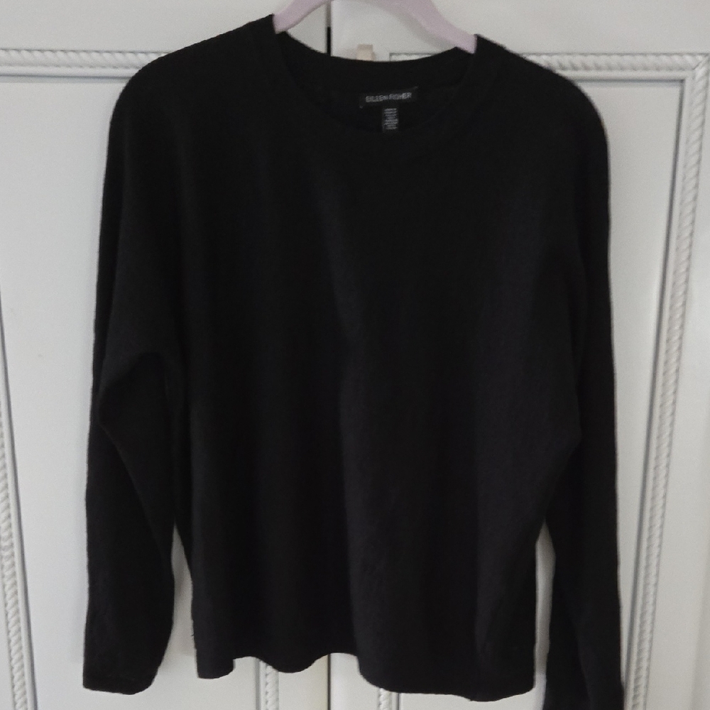 Eileen Fisher Black Long Sleeve Tee